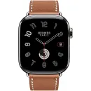 Apple Watch Hermes Series 10 42mm Silver Titanium Case with Single Tour, Gold
