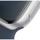 Apple Watch Series 9 45mm Silver Aluminum Case with Sport Band, Storm Blue